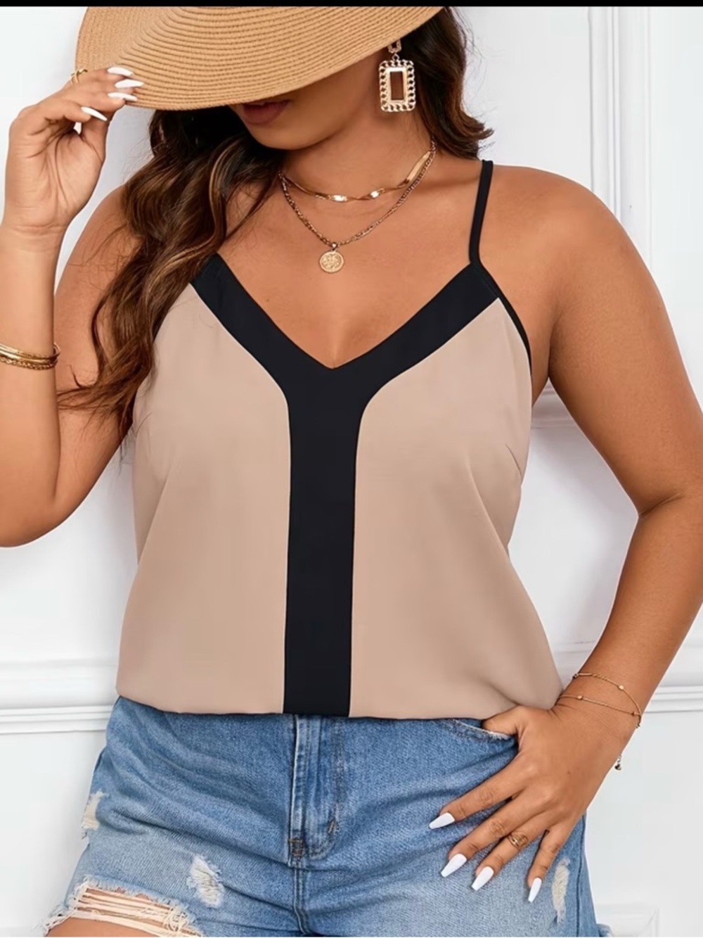Spaghetti Strap Casual Summer Bohemian Camisole 2XL